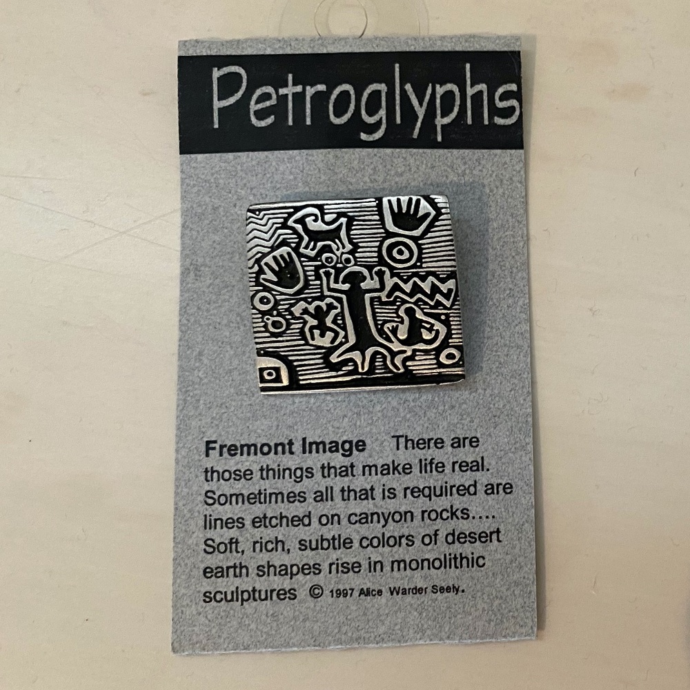 Alice Seely Vintage Petroglyphs Brooch